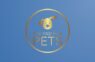 Logo of Pee Pad for Pets featuring a stylized golden dog face within a circular frame on a blue background.